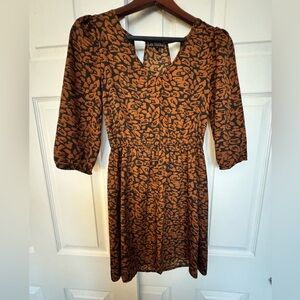 BeBop Autumn Patterned Long Sleeve Dress